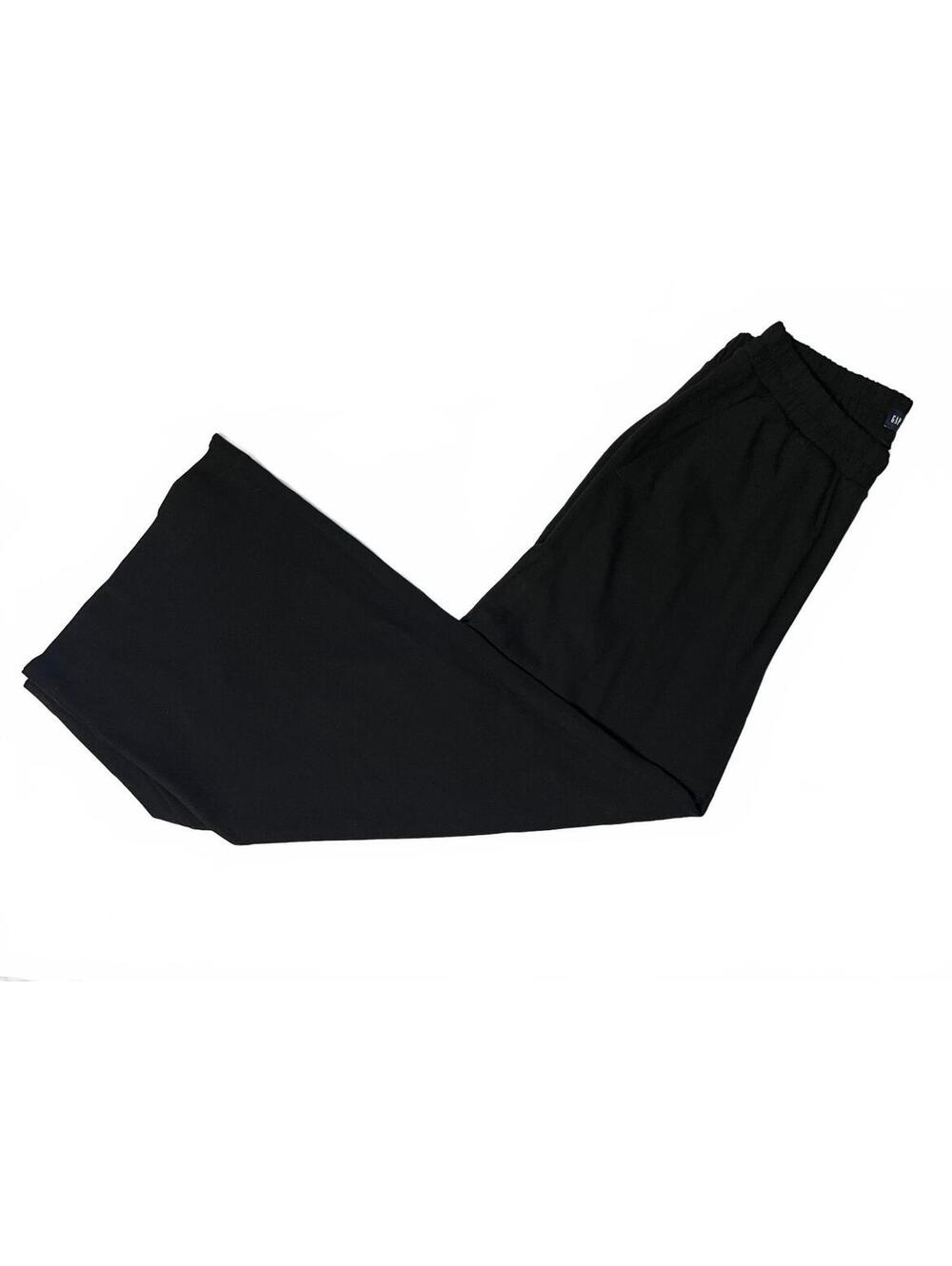 Gap Women's Small Cotton Black Wide Leg Sweatpants Casual Lounge Cozy Athleisure - Picture 2 of 9